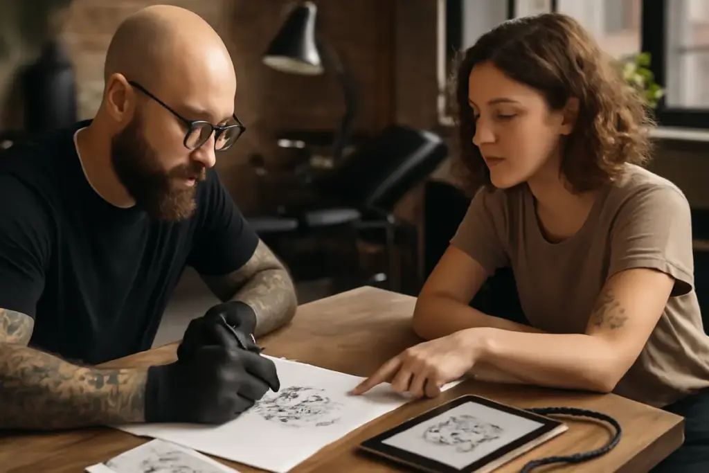Come nasce una collaborazione tra artista e cliente per un tatuaggio personalizzato: i momenti chiave che guidano la creazione